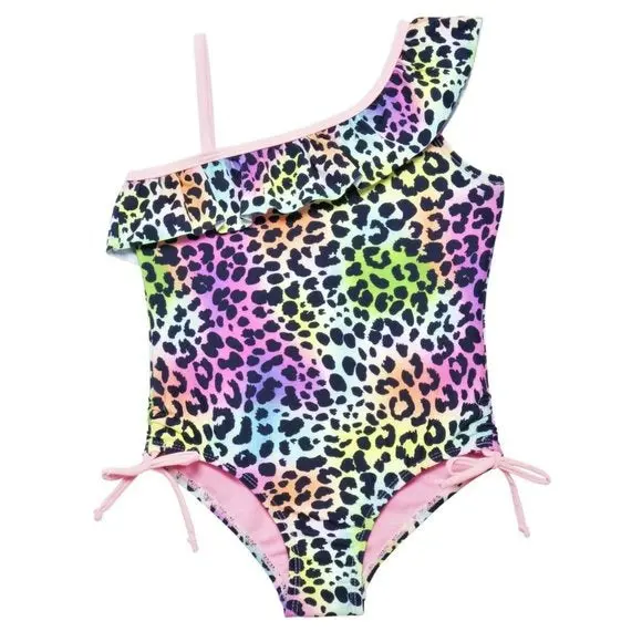 Limited Too Toddler Girls Ombre Cheetah Upf 50+ One-Piece Swimsuit 1