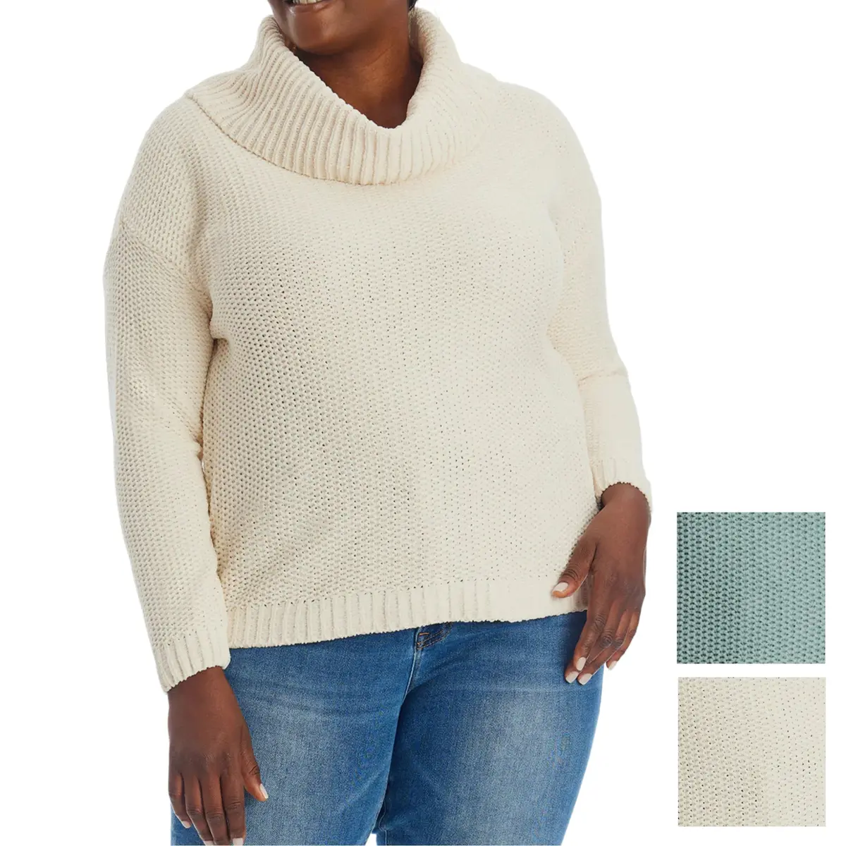 Adyson Parker Women's Plus Soft Knit Turtleneck Sweater 1