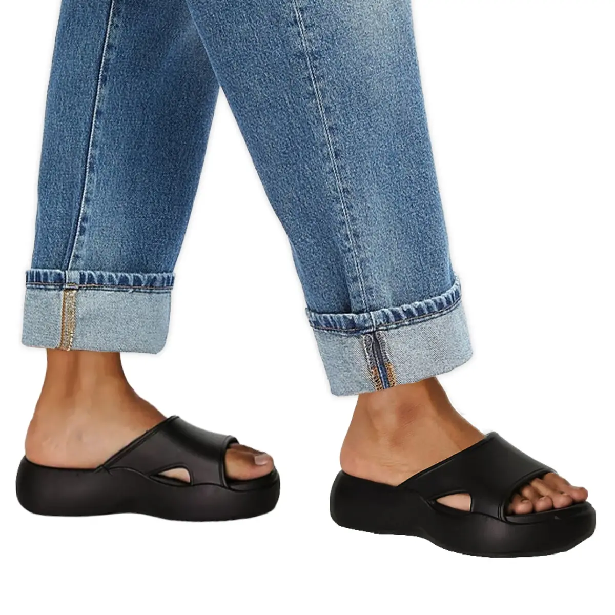 Asos Women's Flexy Chunky Flatform Sporty Slide Sandals 1