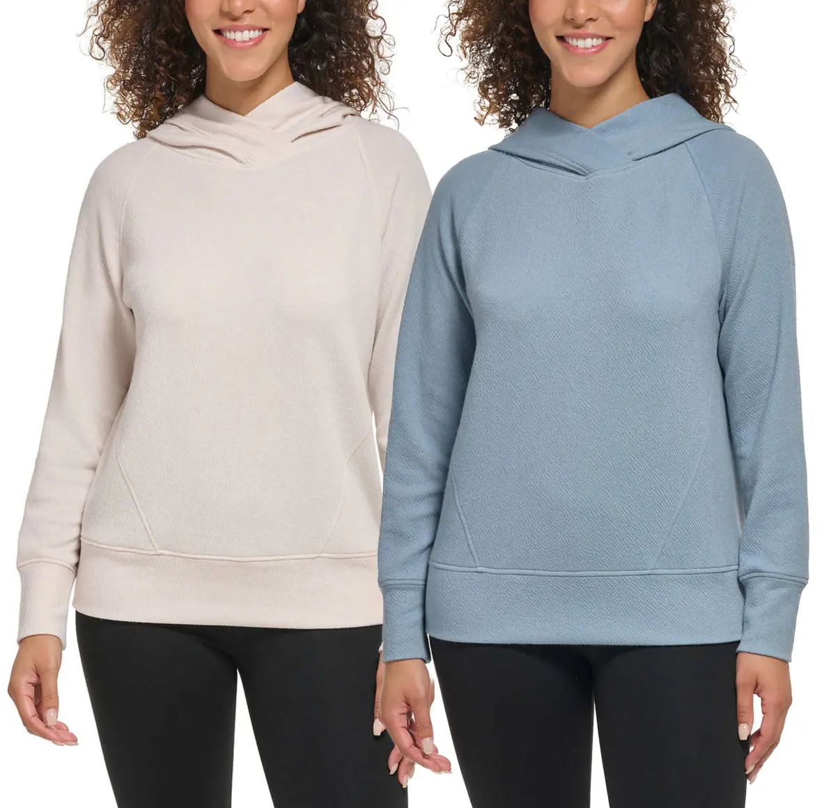 Andrew Marc Women's Relaxed Fit Lightweight Textured Hoodie 1