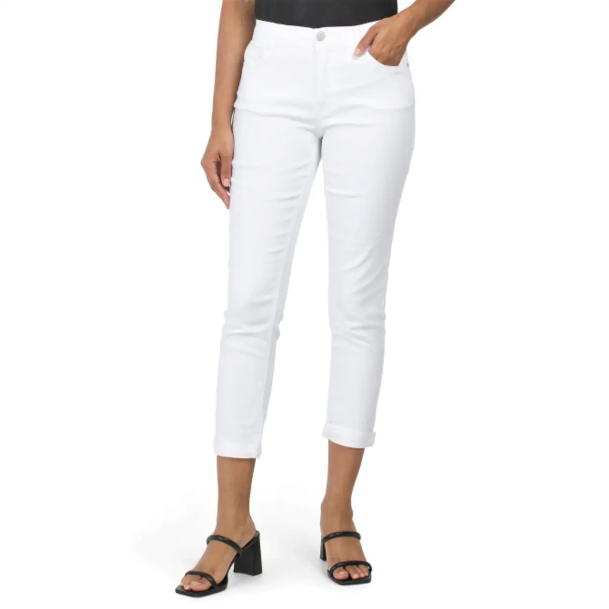 Angels Women's High Rise Tummy Toner Skinny Ankle Jeans 1