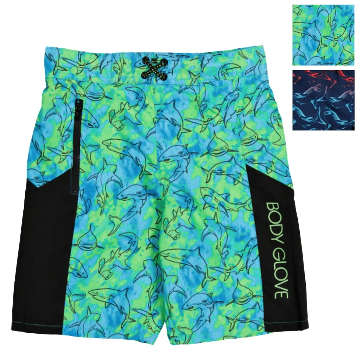 Body Glove Big Boys Printed Built-In Mesh Briefs Swim Trunks 1