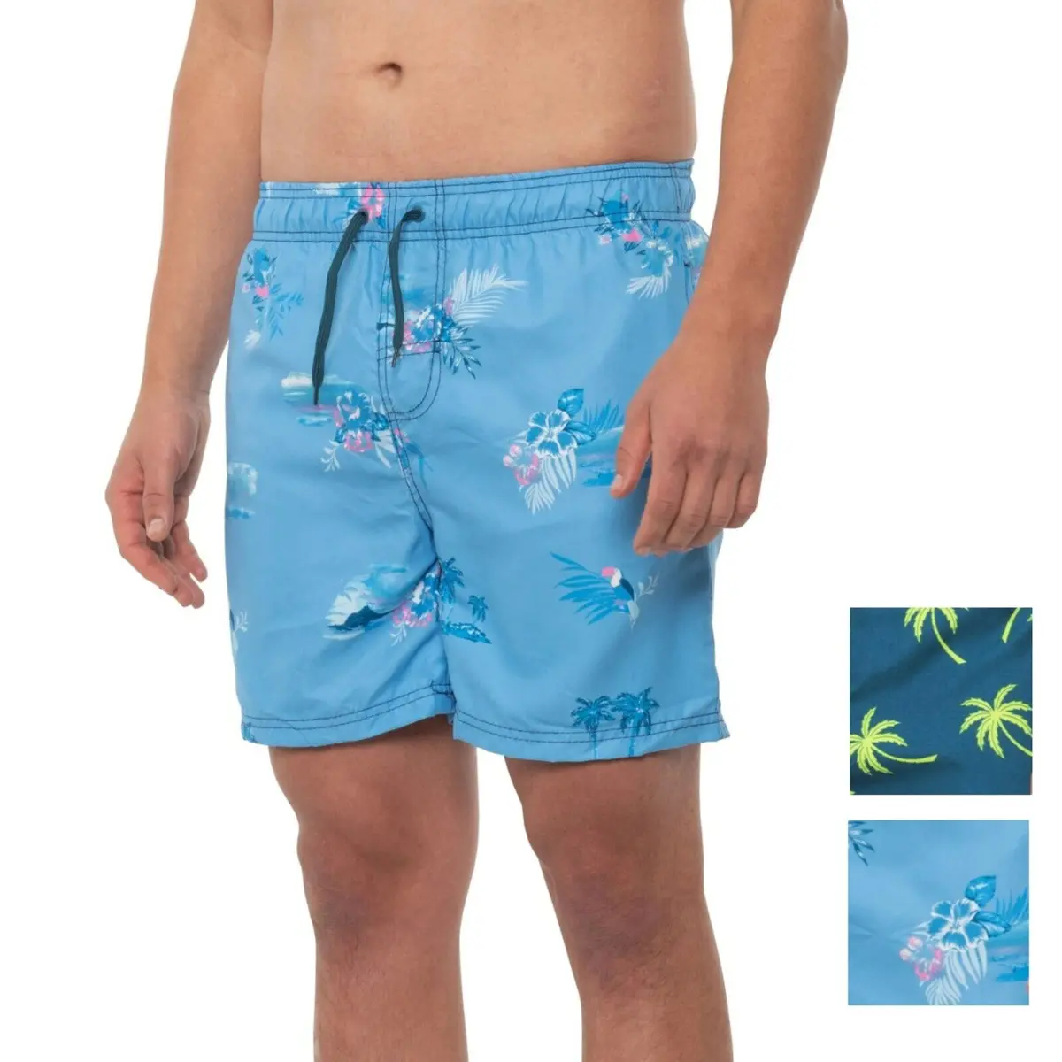 Burnside Apparel Volley 6" Inseam Beach Shorts Color Block Swim Trunks 1