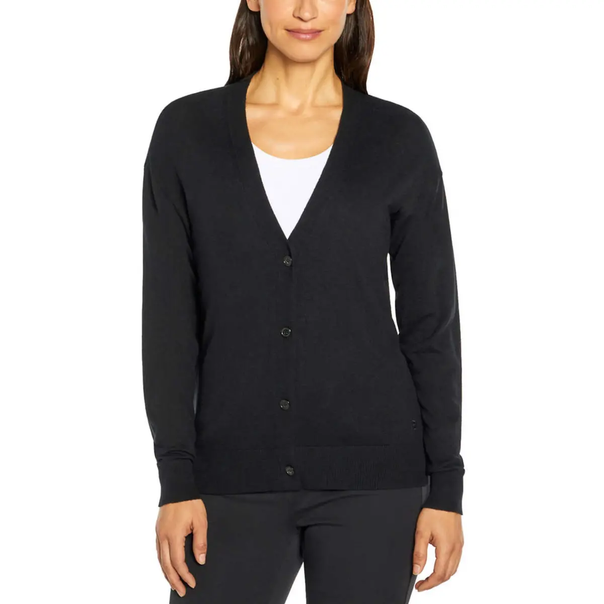 Banana Republic Women's Long Sleeve Cotton Blend Knit Button-Up Cardigan 1