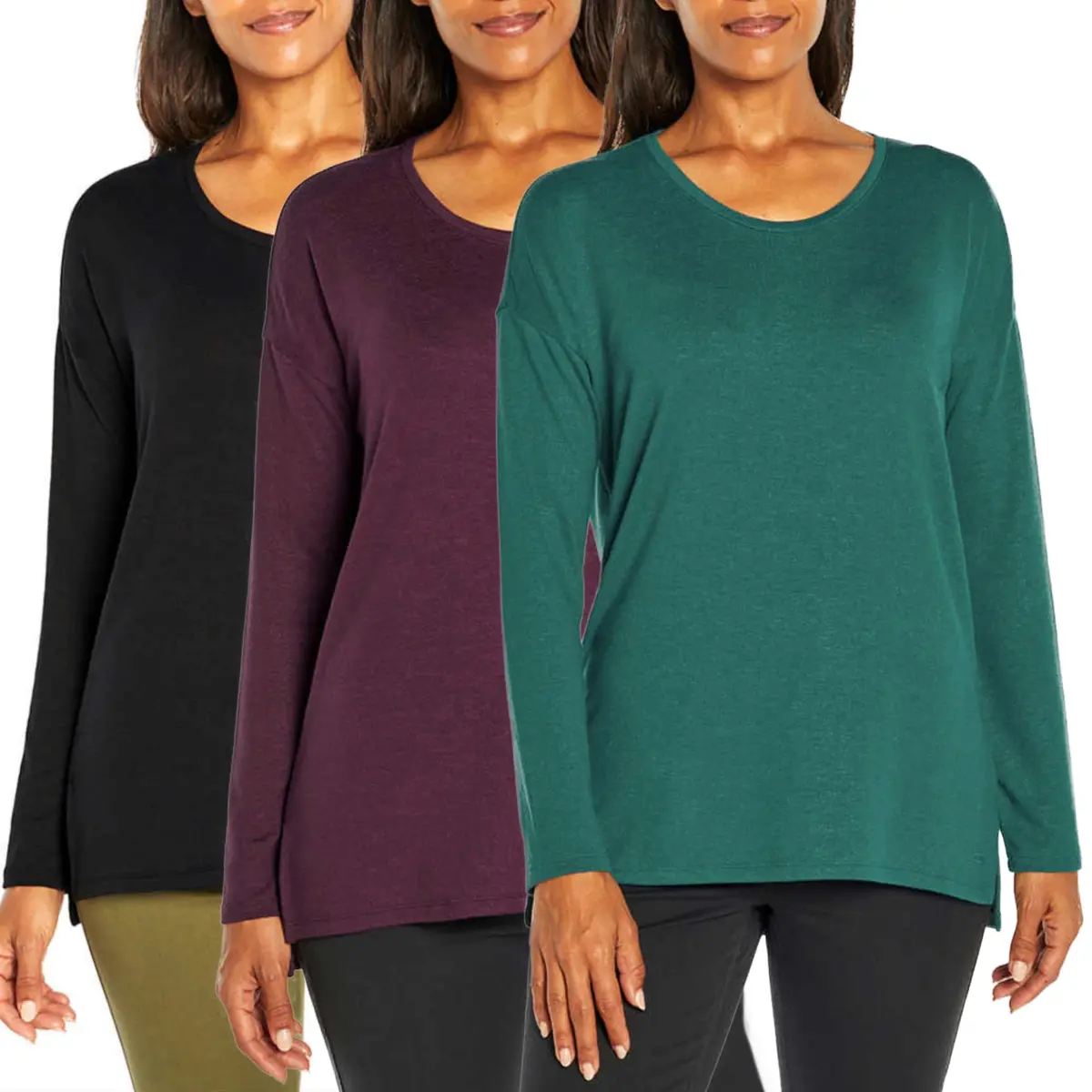 Banana Republic Women's Soft Knit Long Sleeve High-Low Hem Sweater Top 1