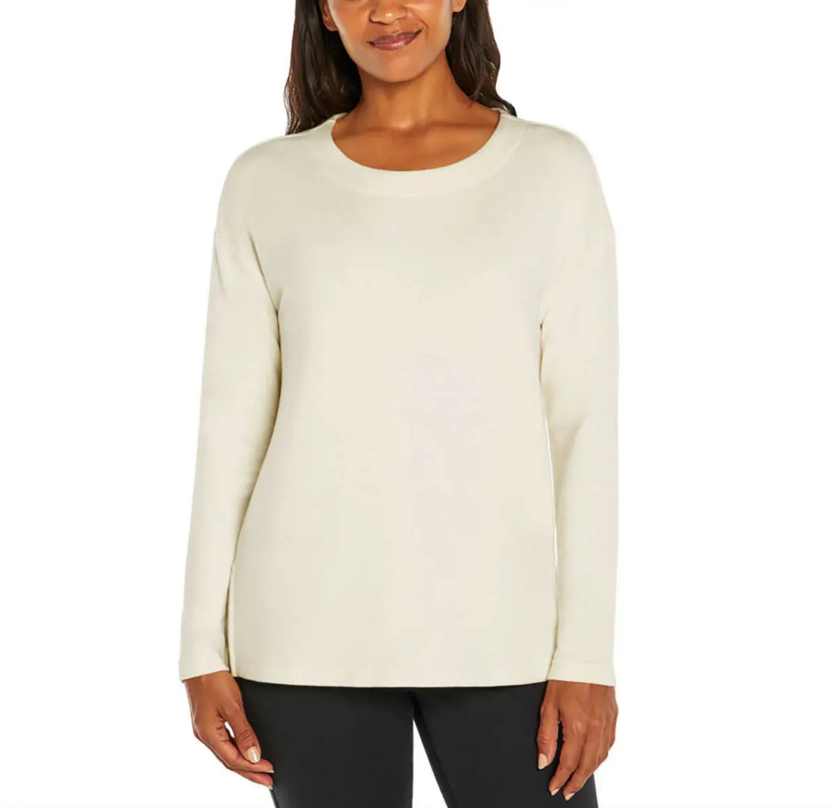 Banana Republic Women's Soft French Terry Relaxed Fit Crewneck Top 1