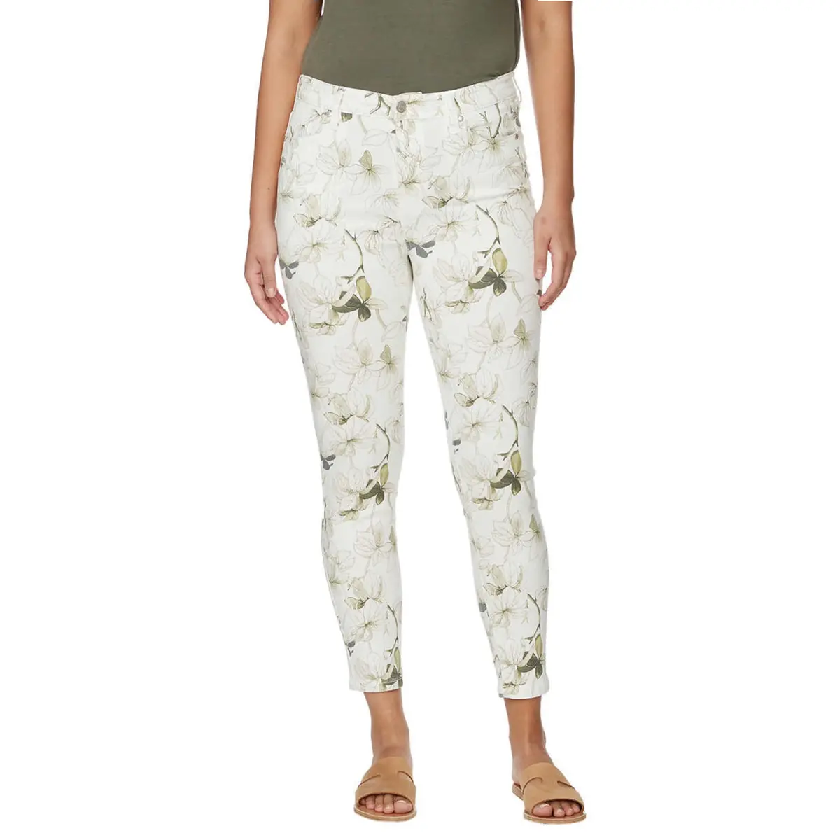 Buffalo Women's High Rise Soft Stretch Tencel Blend Ankle Pants 1