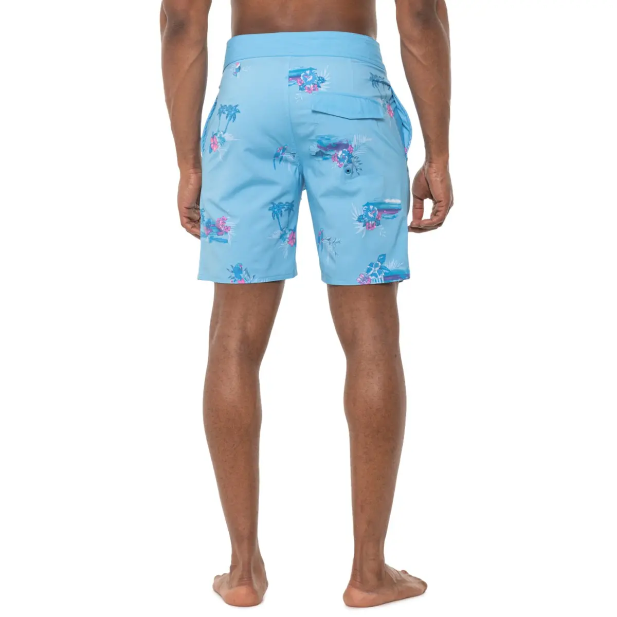 Burnside Men's Parrots Print Beach Trunks Swim Bottom Board Shorts 3