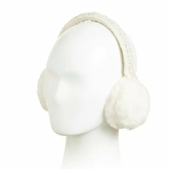 Christian Siriano Women's Pearl Band Faux Fur Earmuffs 1