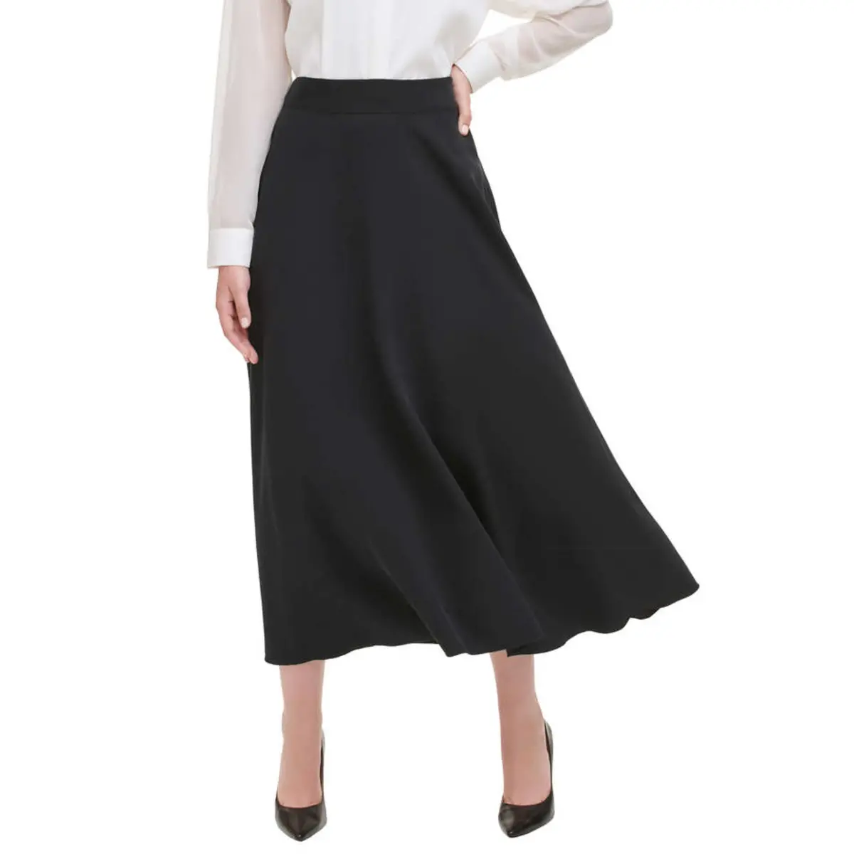Dkny Women's A-Line Flare Maxi Skirt 1