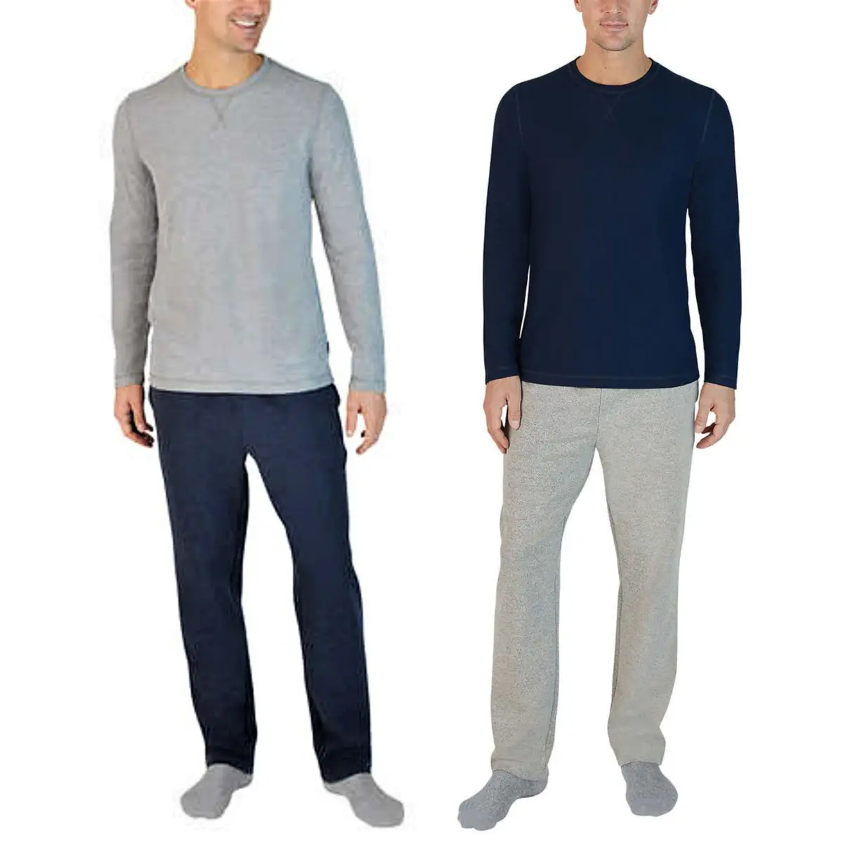 Eddie Bauer Men’S  2-Piece Super Soft Top & Bottom Pj Lounge Set Gray 1