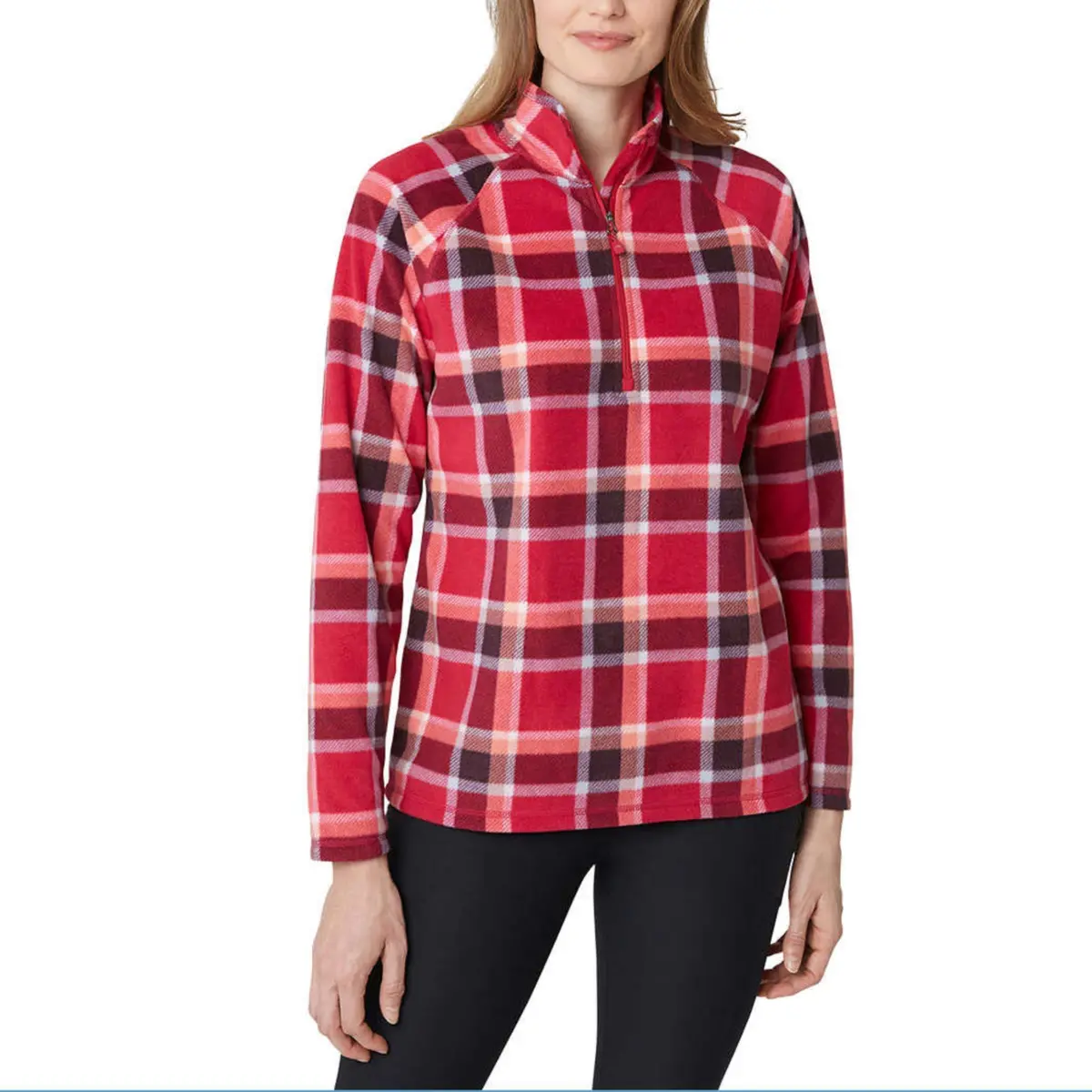 Eddie Bauer Women's Ultrasoft Mock Neck Quarter Zip Pullover Top 1