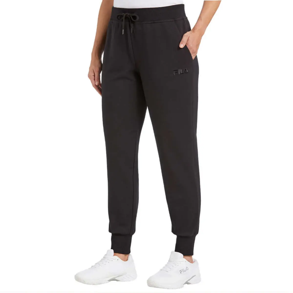 Fila Women's Plus Soft Cotton Blend French Terry Active Pants Joggers 1