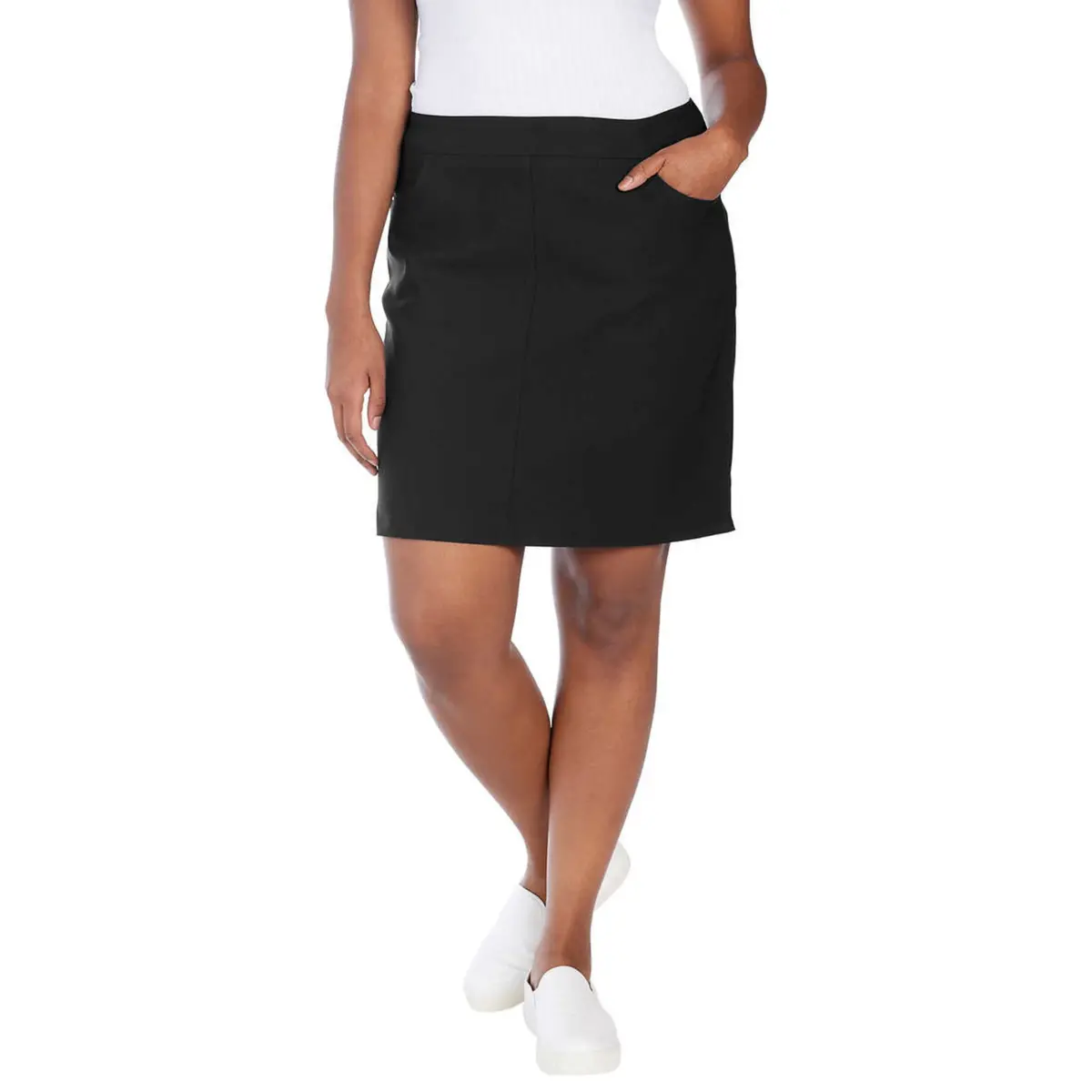 Hilary Radley Women's Built-In Shorts Front Pockets Super Stretch Skort 1