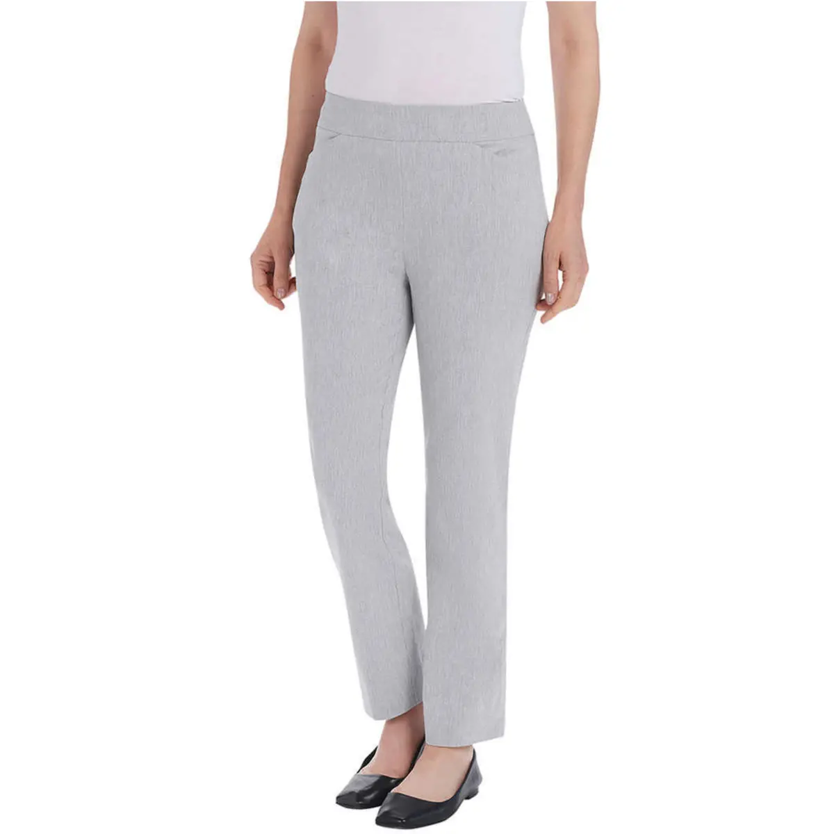 Hilary Radley Women's Plus Tummy Control Pull-On Ankle Pants 1
