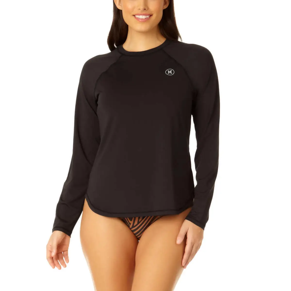 Hurley Women's Long Sleeve Upf 50+ 4-Way Stretch Swim Top Rashguard 1