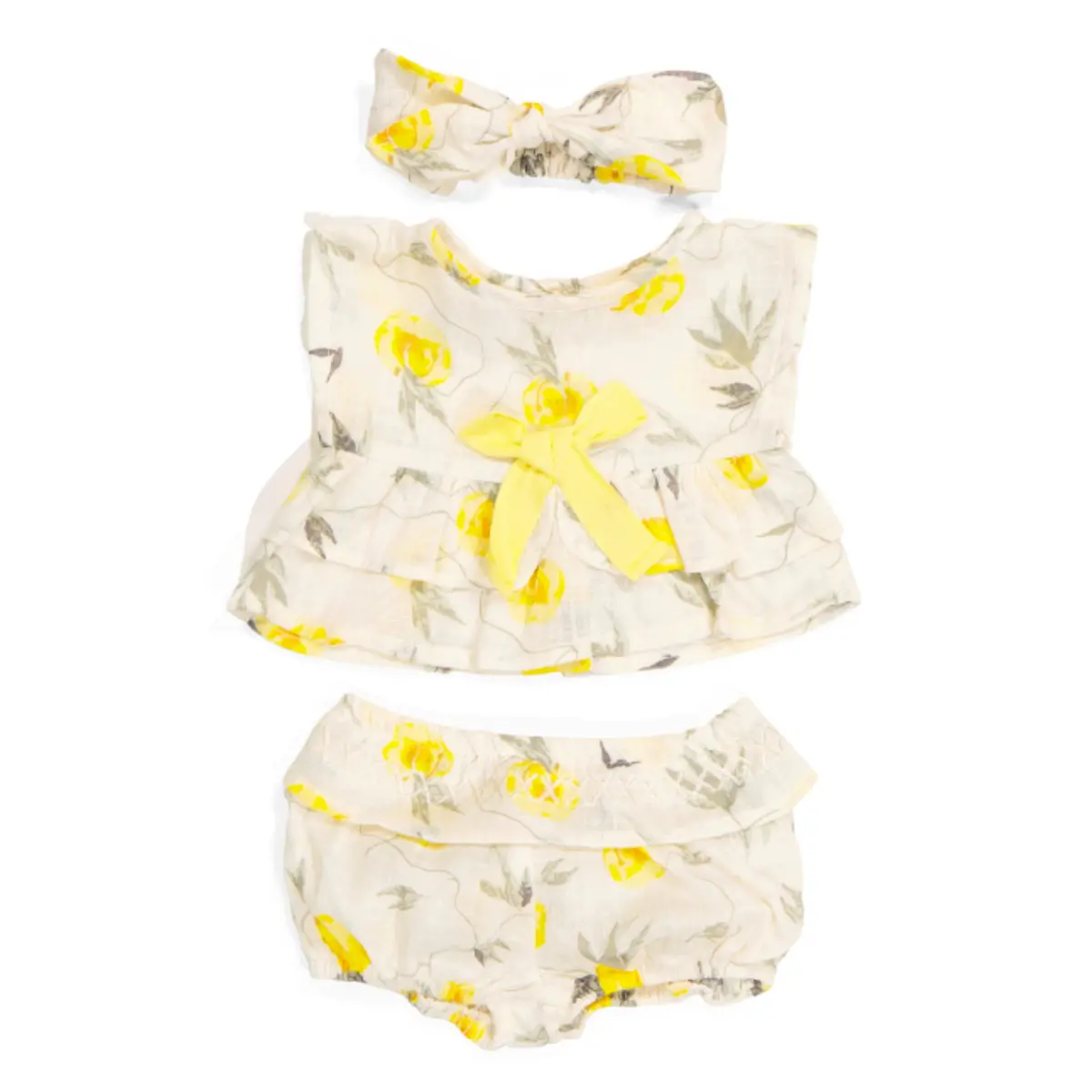 Jessica Simpson Newborn Girls 2Pc Floral Print Bloomer Set With Headband 1