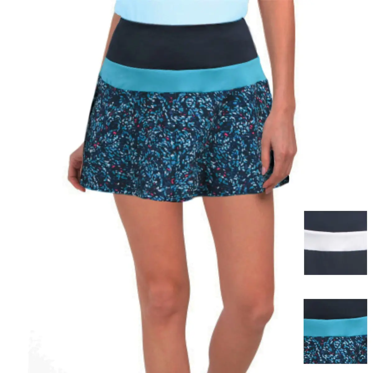 Kyodan Women's Built-In Shorts Color Block Inserts Golf Skort 1