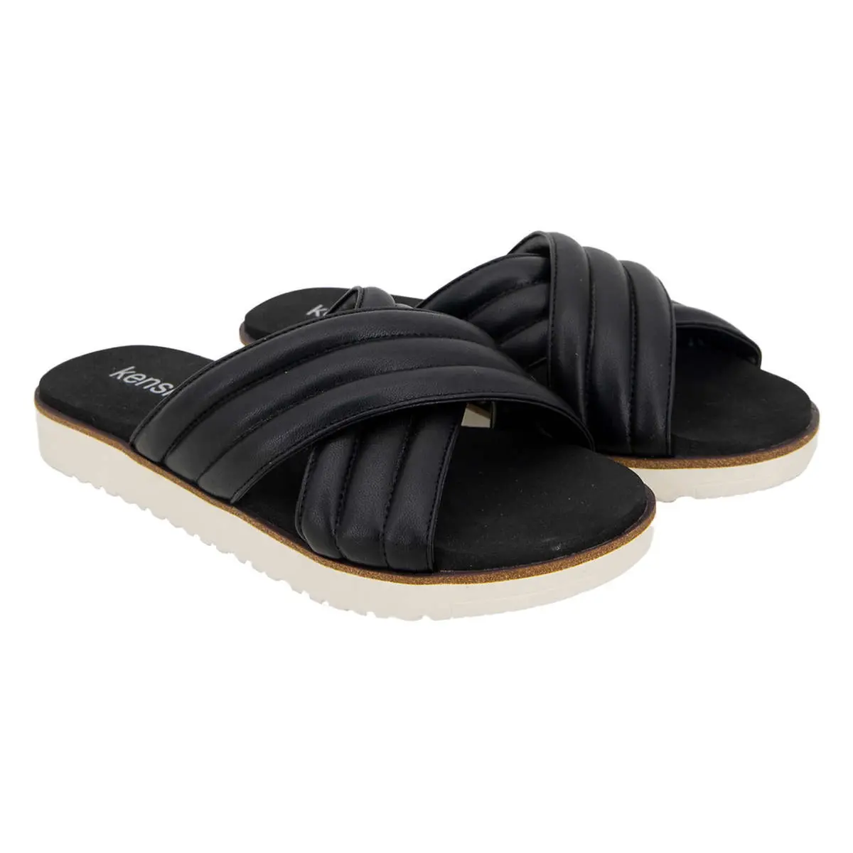 Kensie Women's Dream Cushioned Criss Cross Strap Soft Footbed Comfort Casual Sandals 1