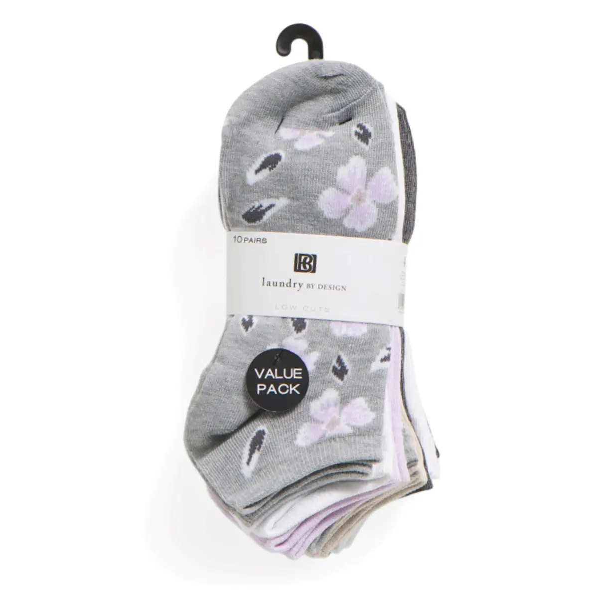 Laundry By Design Women's 10-Pk Assorted Patterned Low Cut No Show Socks 1