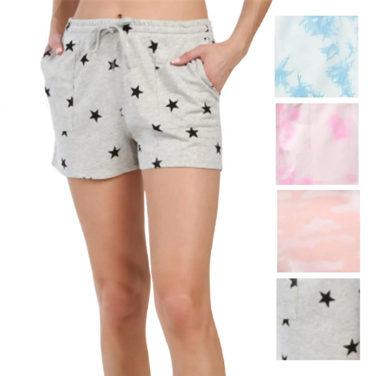 Lucky Brand Women's Tie Dye Print Side Pockets Soft Cotton Casual Shorts 1