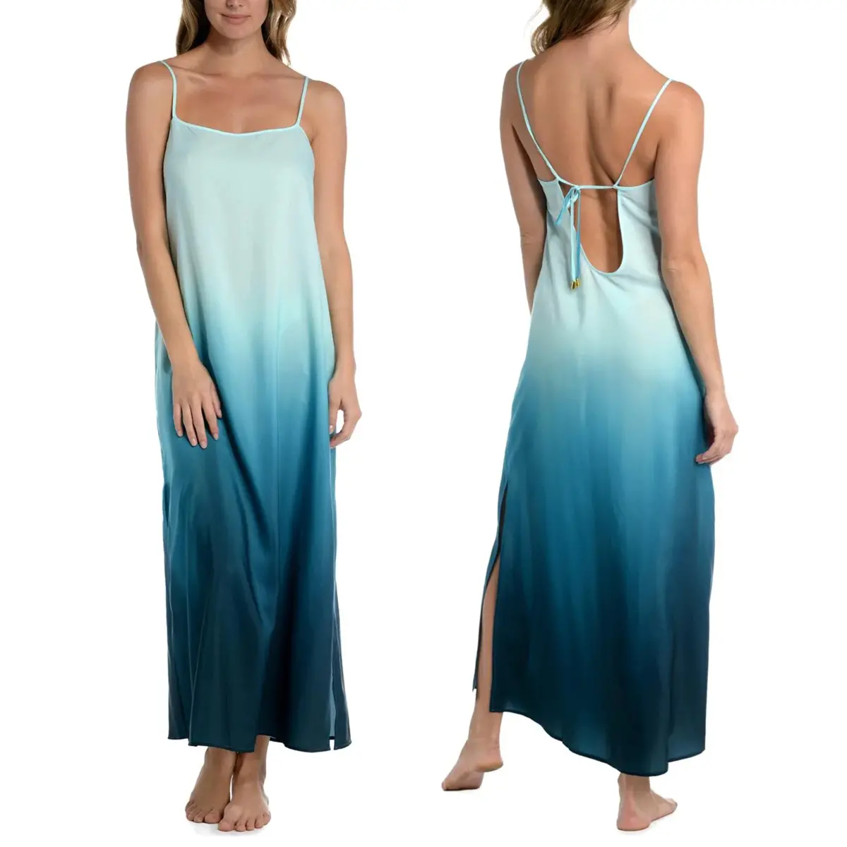 La Blanca Women's Oasis Beach Maxi Dress Ombré Cover-Up 1