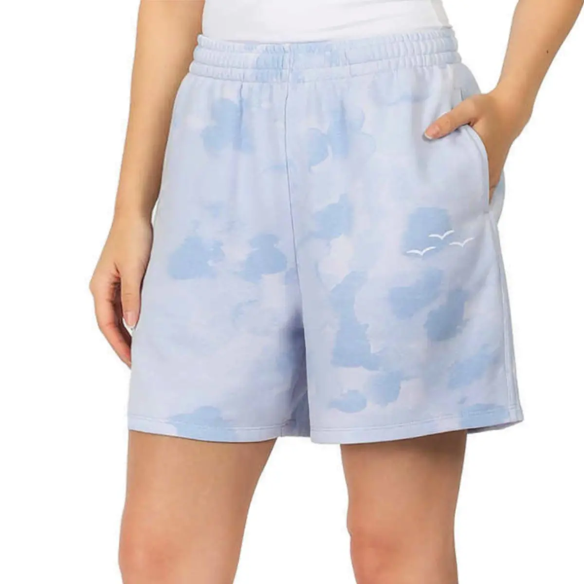 Lazypants Women's High Rise Soft Cotton Blend French Terry Shorts 1