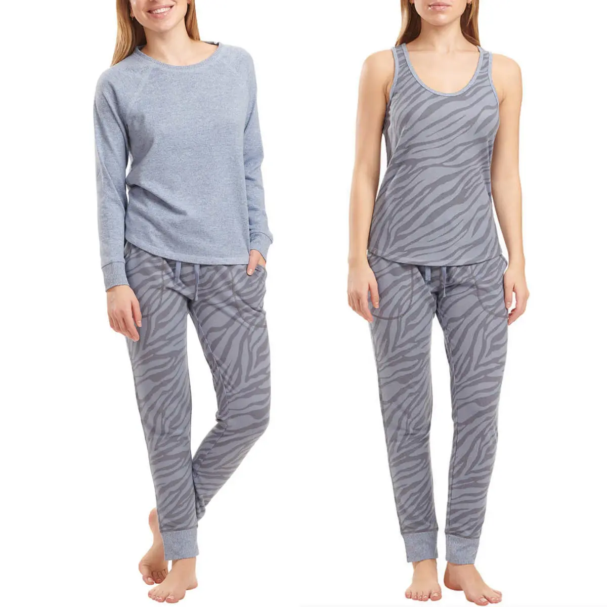 Karen Neuburger Women's 3-Piece Zebra Print Soft Pajama Lounge Set 1