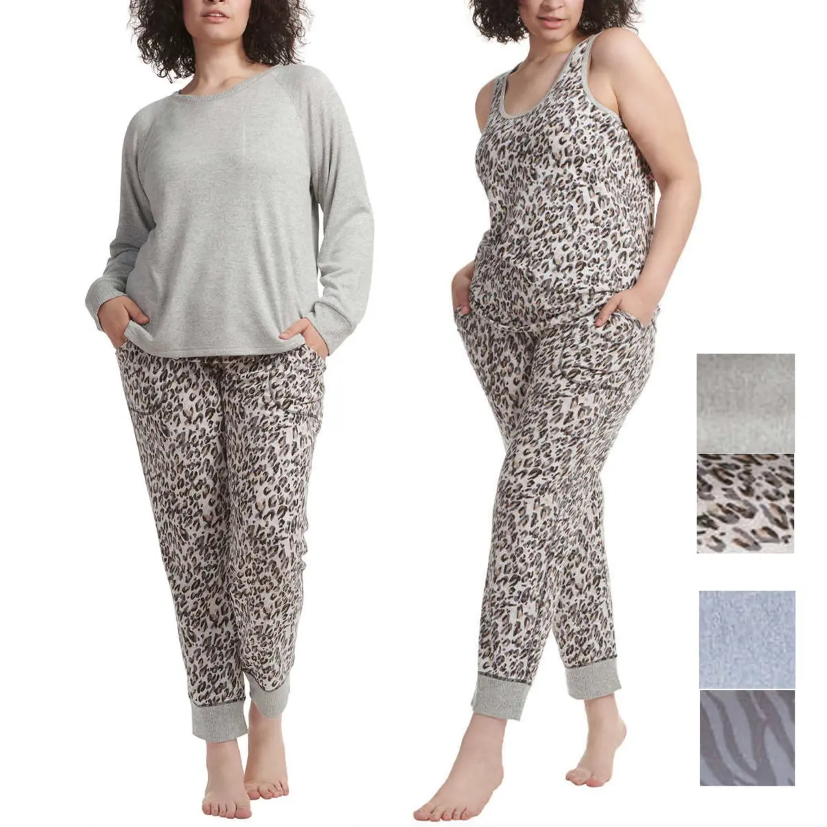 Karen Neuburger Women's 3-Piece Zebra Print Soft Pajama Lounge Set 1