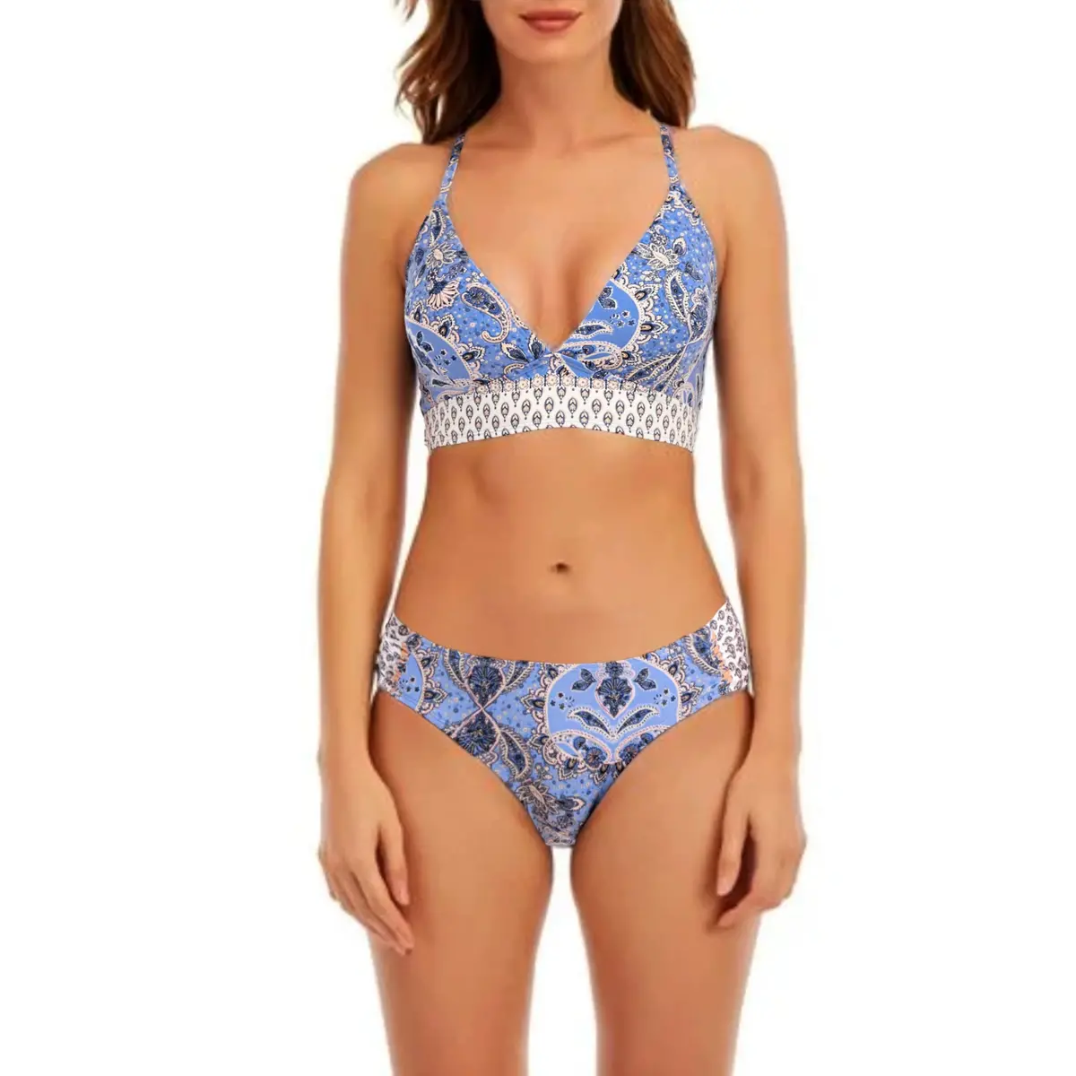 Lucky Brand Blossom Floral Print Swim Bikini Top And Bottom Collection 1