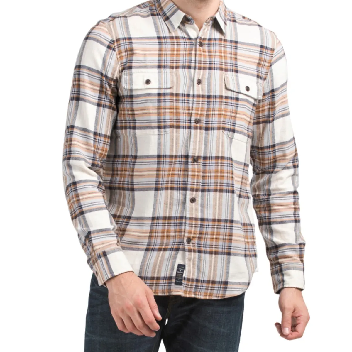 Lucky Brand Men's Humboldt Classic Collar Plaid Cotton Casual Button Down Shirt 1