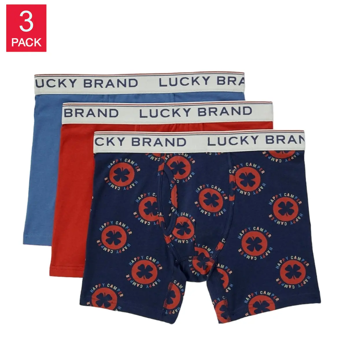 Lucky Brand Men's 3 Pack Ultra Soft Stretch Cotton Blend Boxer Briefs 1