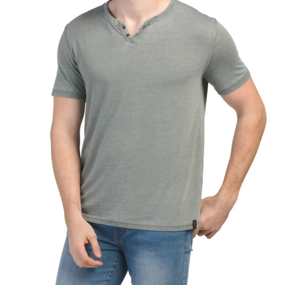 Lucky Brand Men's Venice Burnout Notch Neck Ultra Soft Cotton T-Shirt 1