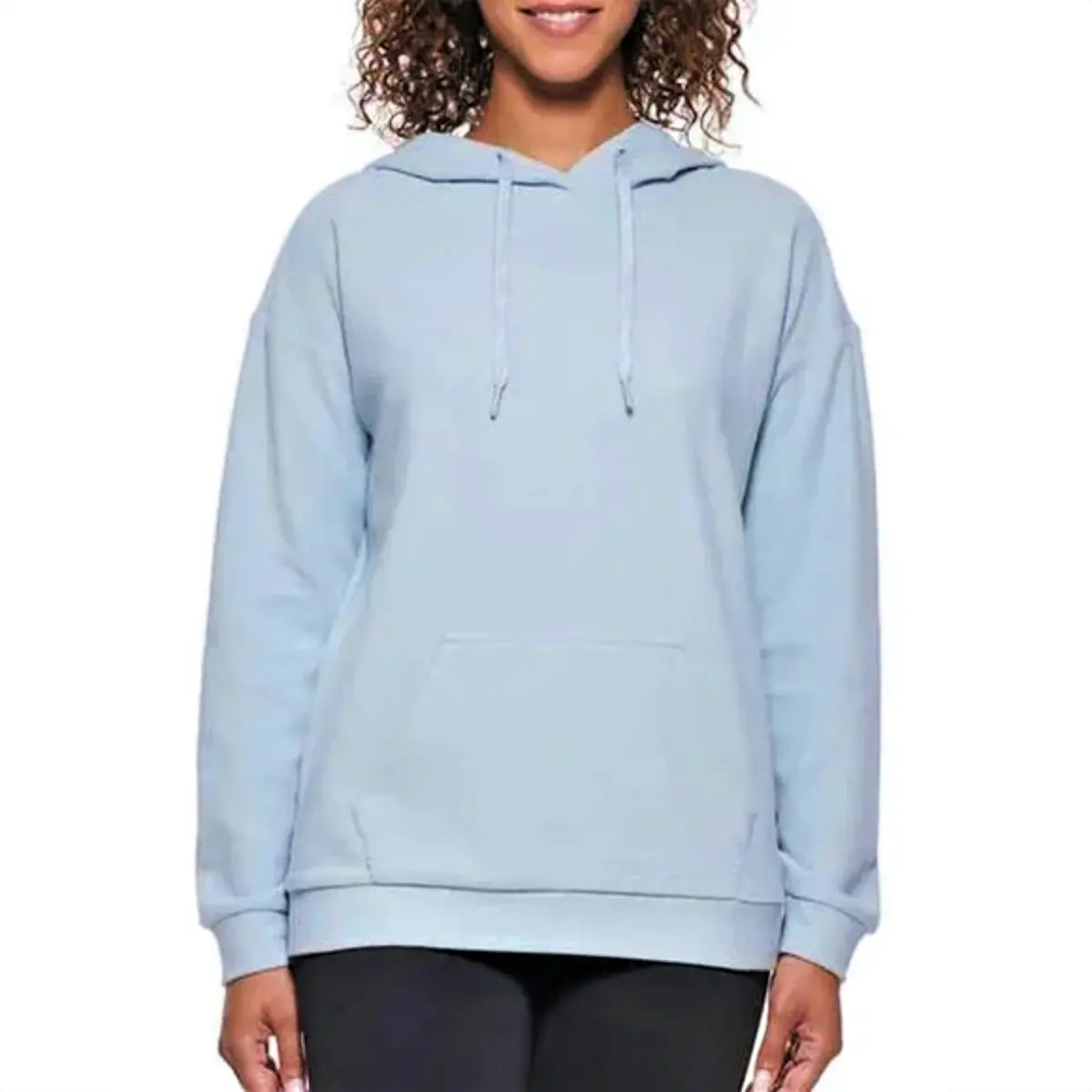 Andrew Marc Marc Ny Women's Cozy Cotton Blend Kangaroo Pocket Pullover Sweatshirt Drawstring Hoodie 1