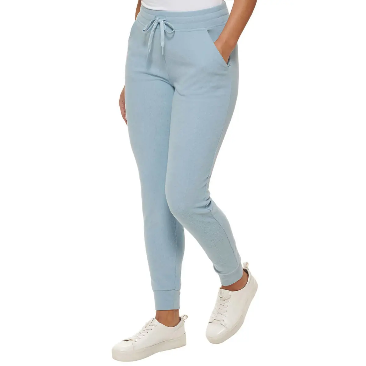 Marc Ny By Andrew Marc Women's Adjustable Drawstring Soft Ribbed Active Pants Joggers 1