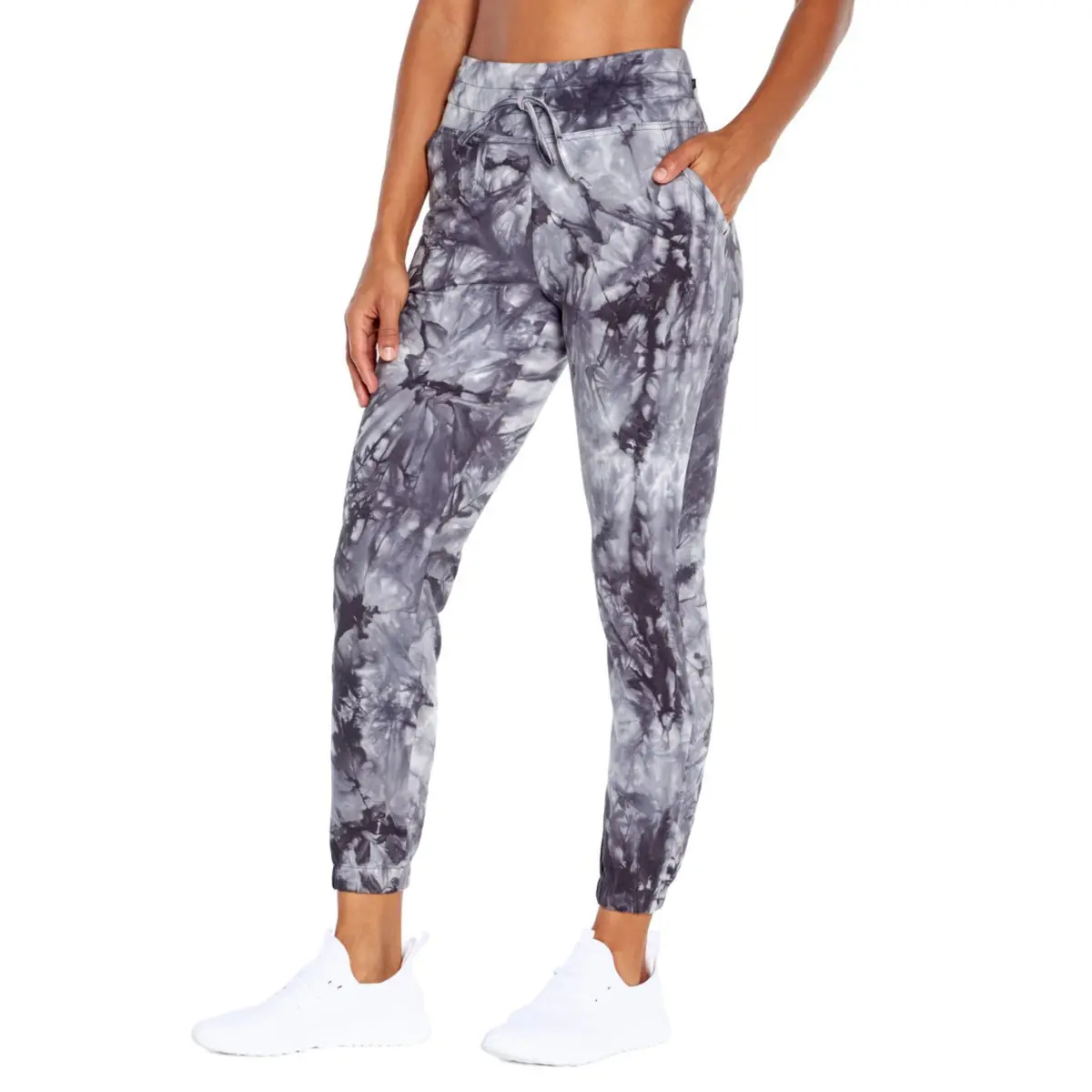 Marica Women's Maxine Marble Print Cotton Blend Athletic Pants Joggers 1