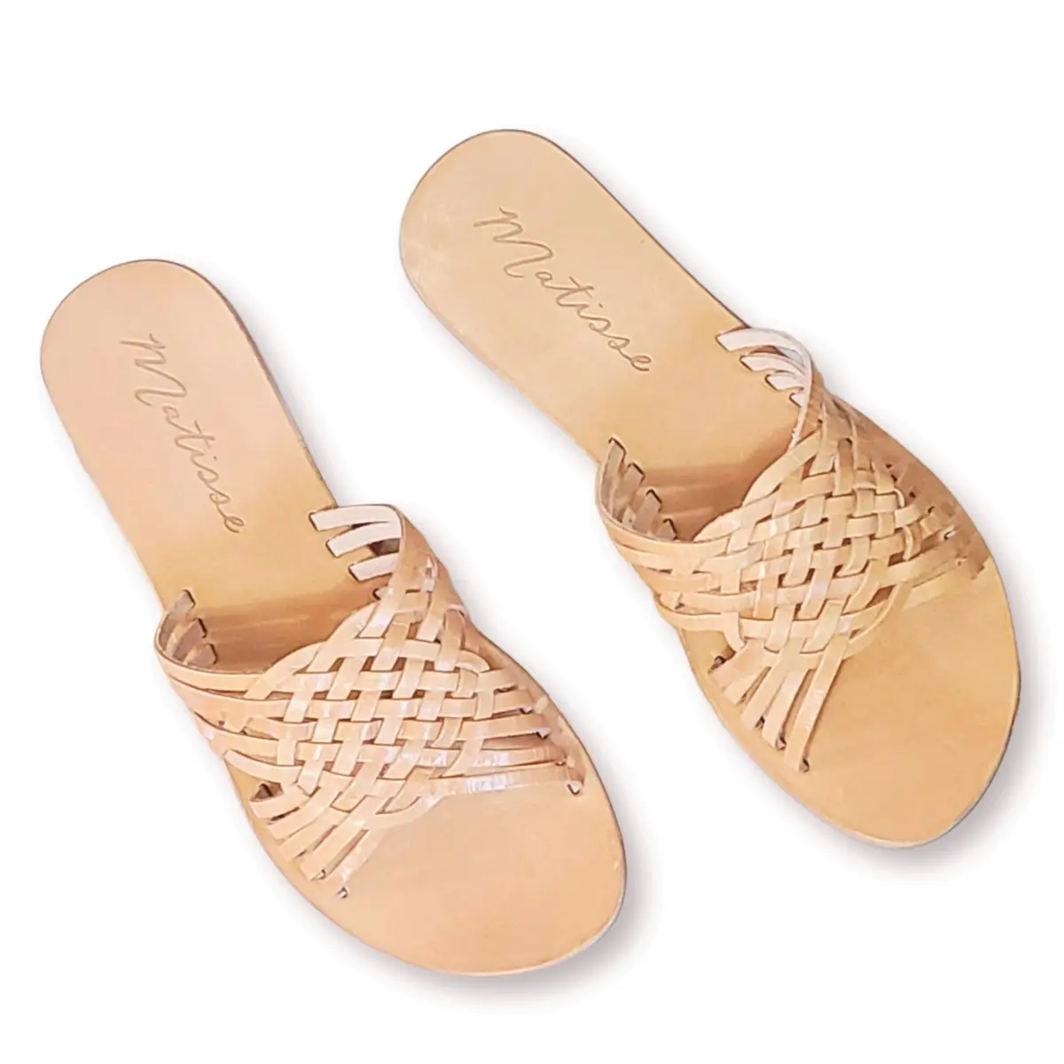 Matisse Women's Fred Woven Leather Flat Slip On Sandals 1