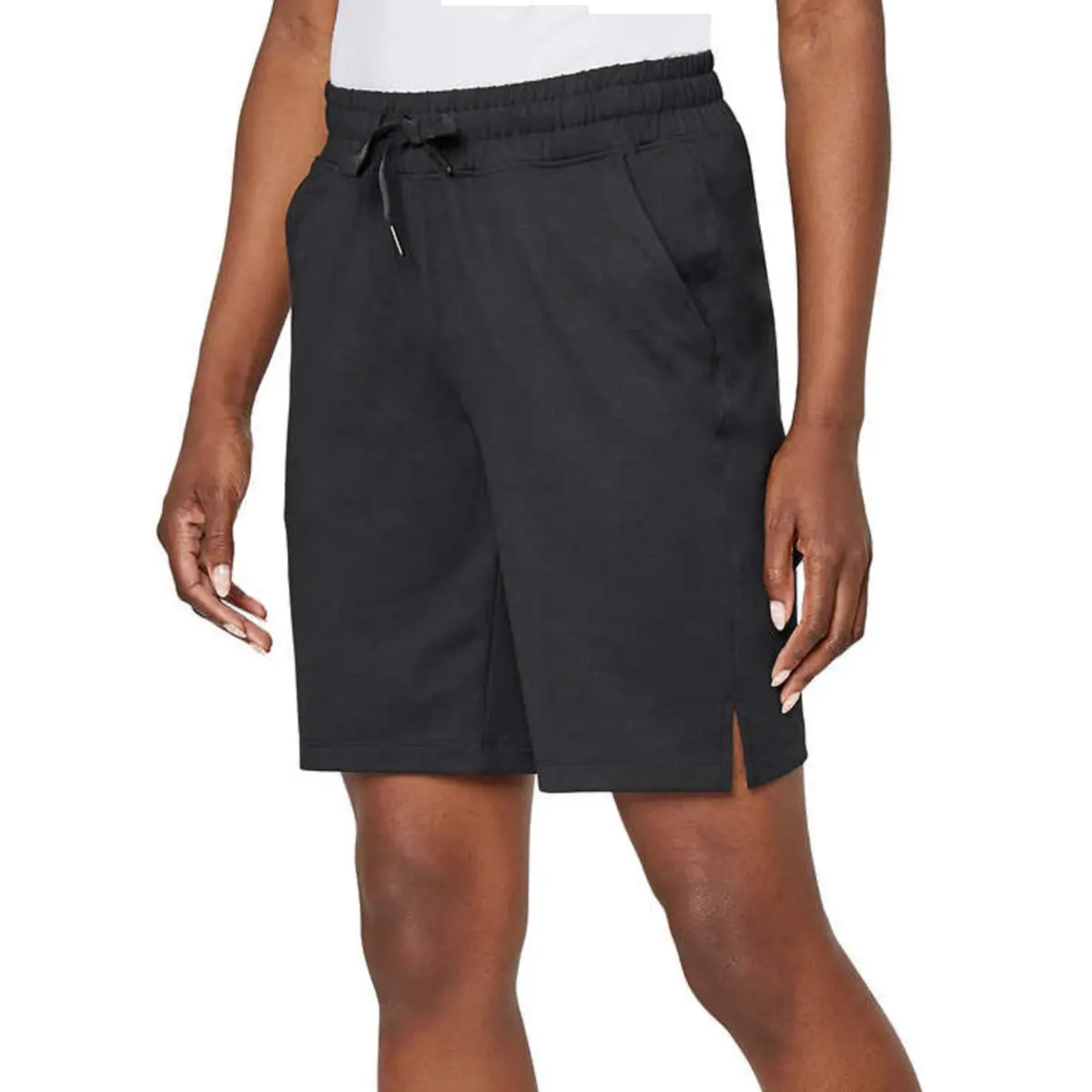 Mondetta Women's Active Performance Elastic Waist Soft Casual Bermuda Shorts 1