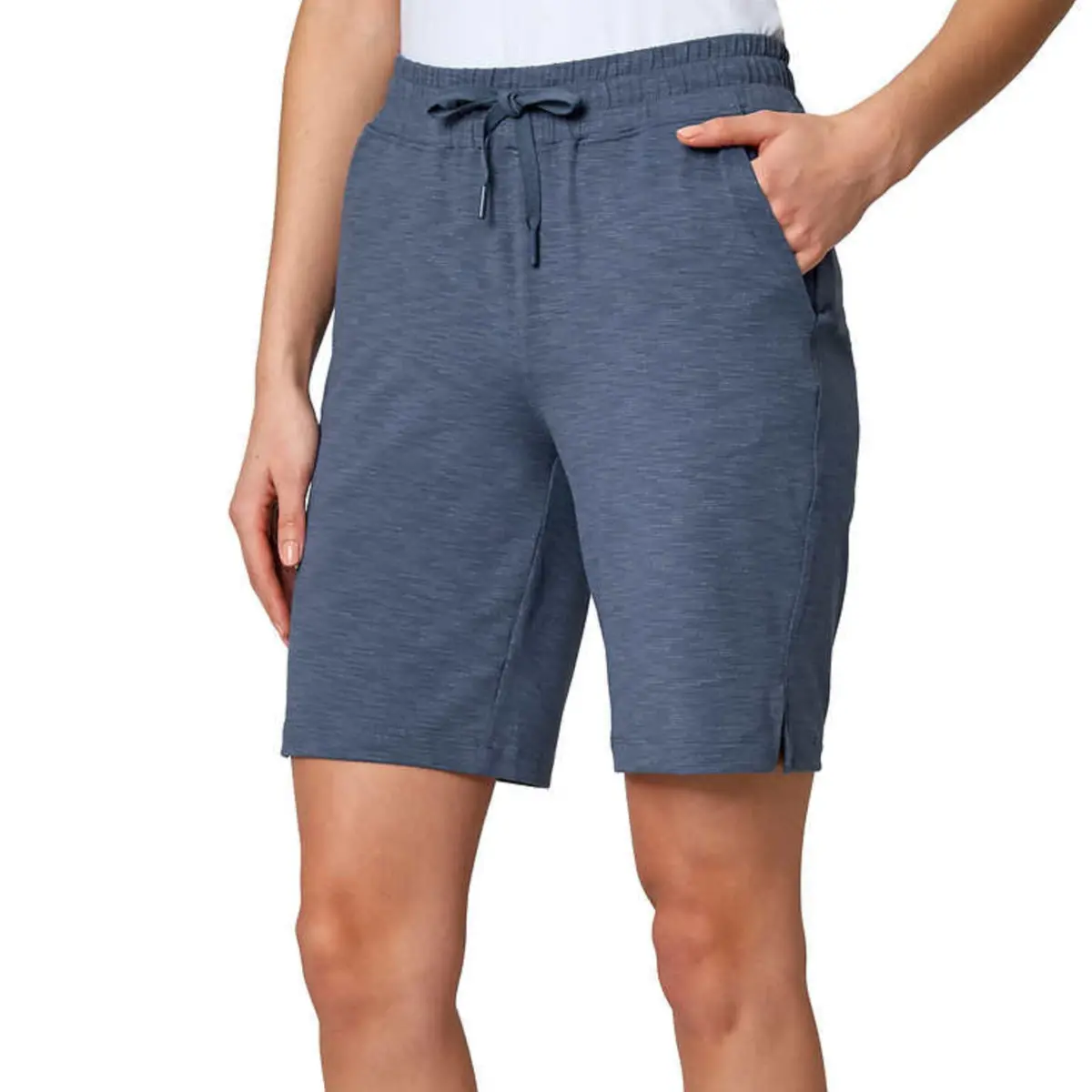 Mondetta Women's Active Performance Elastic Waist Soft Casual Bermuda Shorts 1