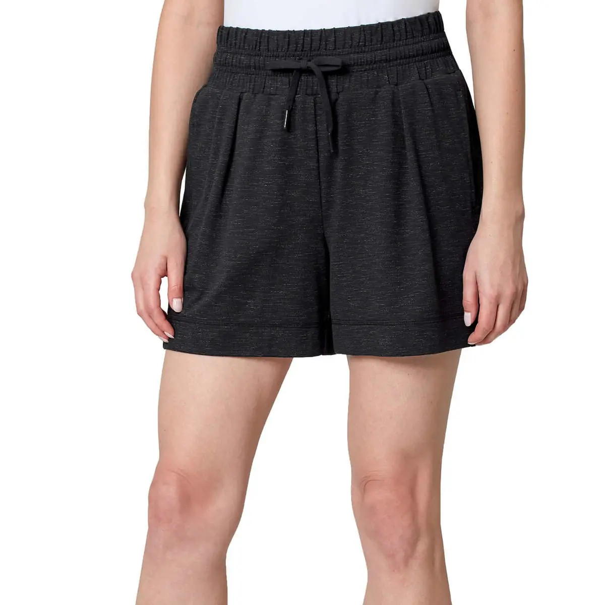 Mondetta Women's Space Dye Side Pockets Moisture Wicking Walking Shorts 1