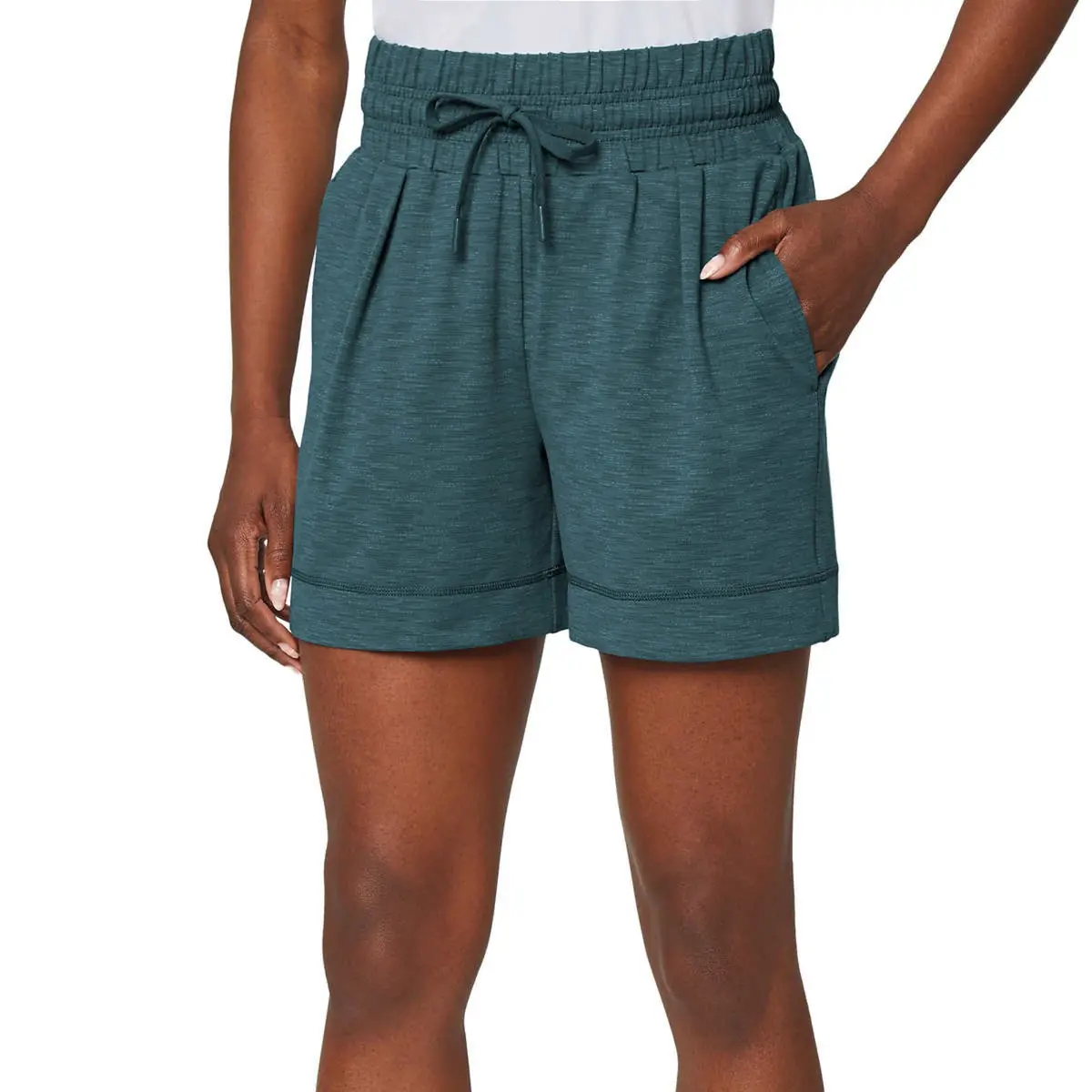 Mondetta Women's Space Dye Side Pockets Moisture Wicking Walking Shorts 1