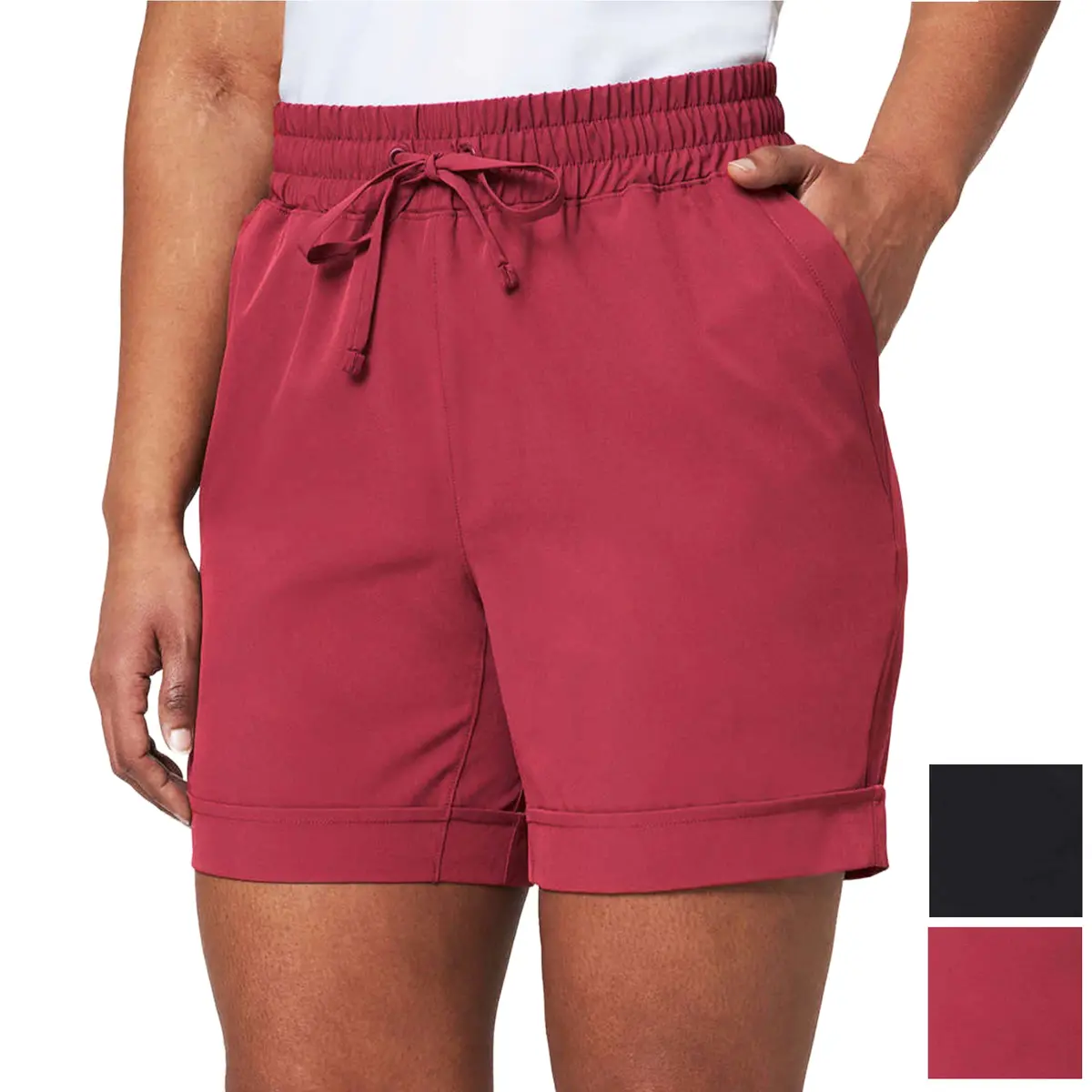 Mondetta Women's Moisture Wicking Side Pockets Active Walking Shorts 1