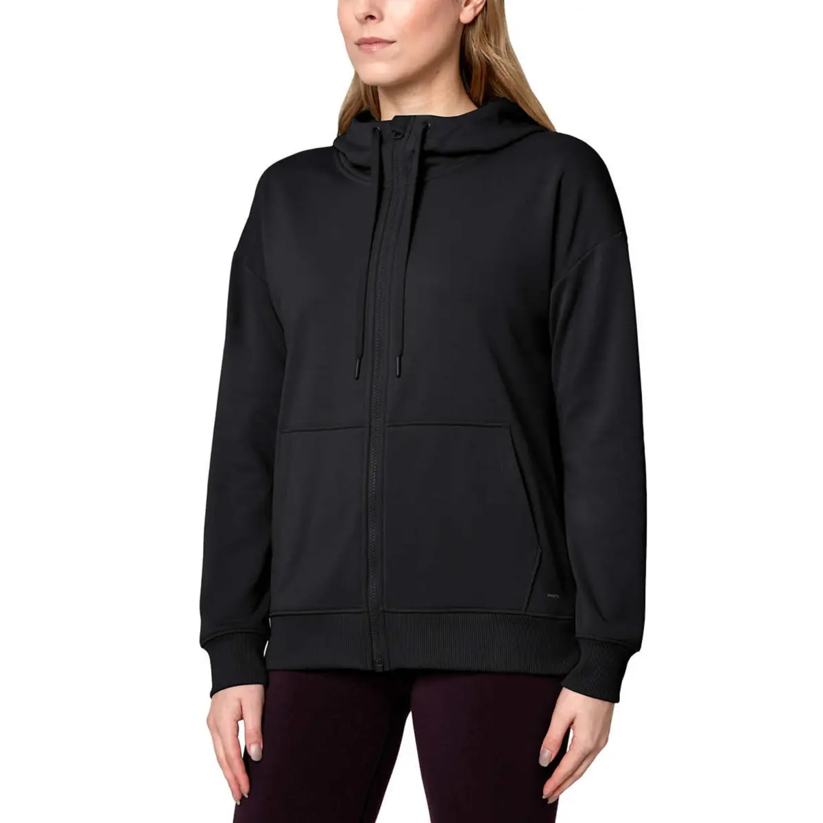 Mondetta Women's Performance Kangaroo Pocket Moisture Wicking Full Zip Hoodie 1