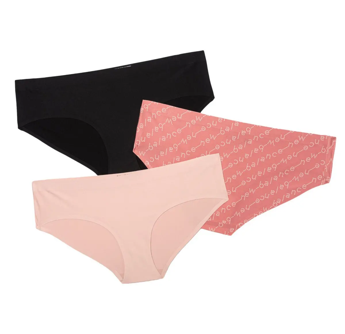 New Balance Women's 3-Pack Logo Bonded Laser Cut Hipster Panties 1