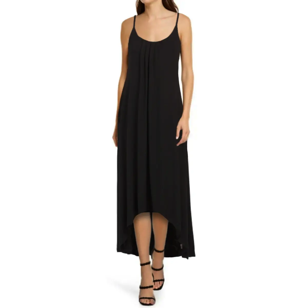 Nicole Miller High Low Hem Lightweight Spaghetti Straps Maxi Dress 1