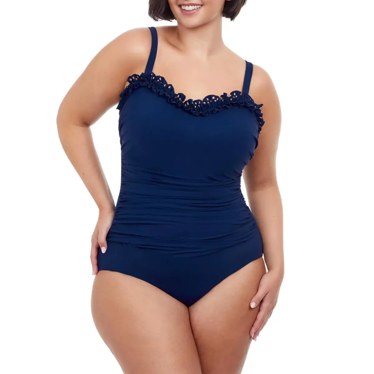 Profile By Gottex Women's Plus Full Figure Hula Dance One-Piece Swimsuit 1