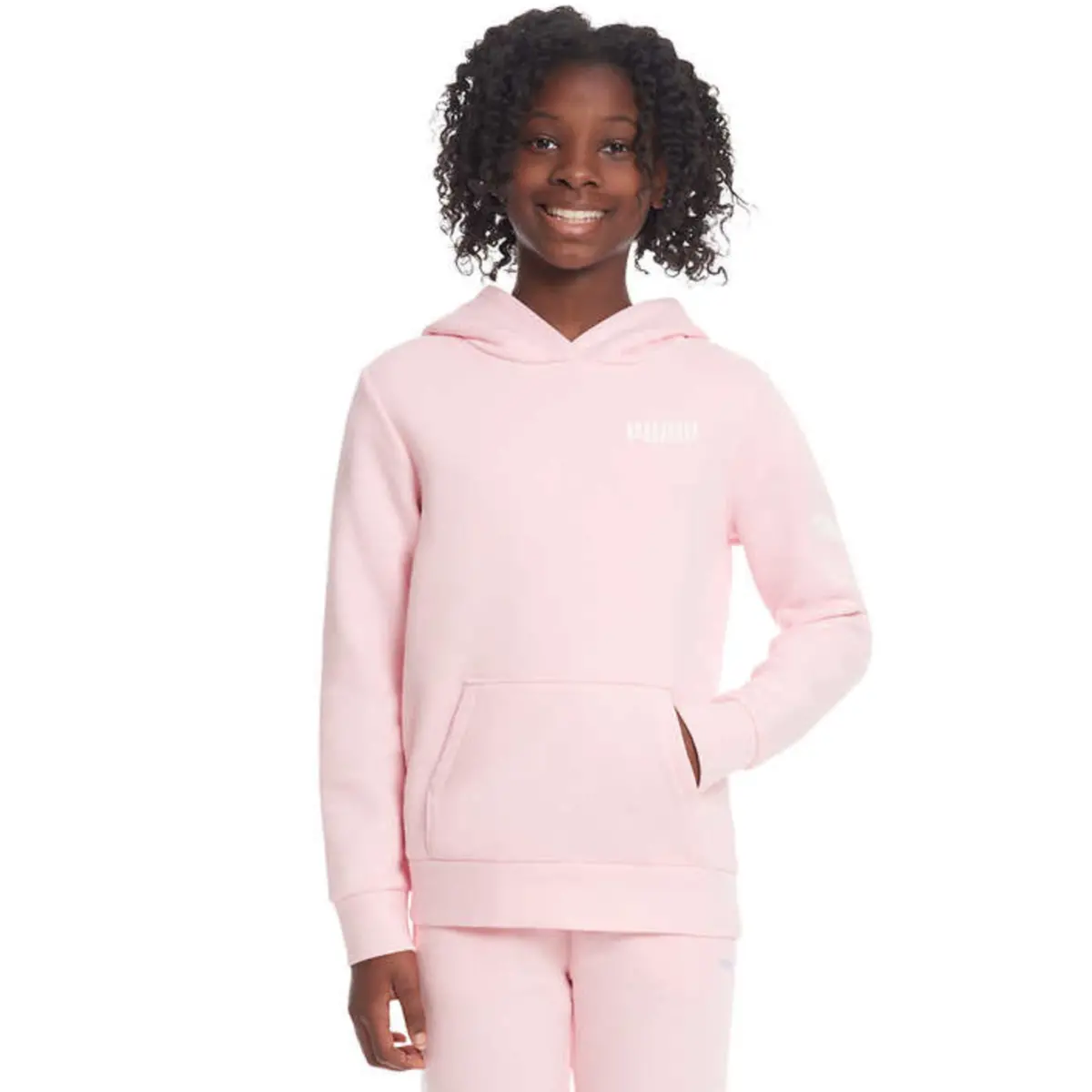 Puma Big Girl's Youth Fleece Casual Sweatshirt Kangaroo Pocket Active Hoodie 1