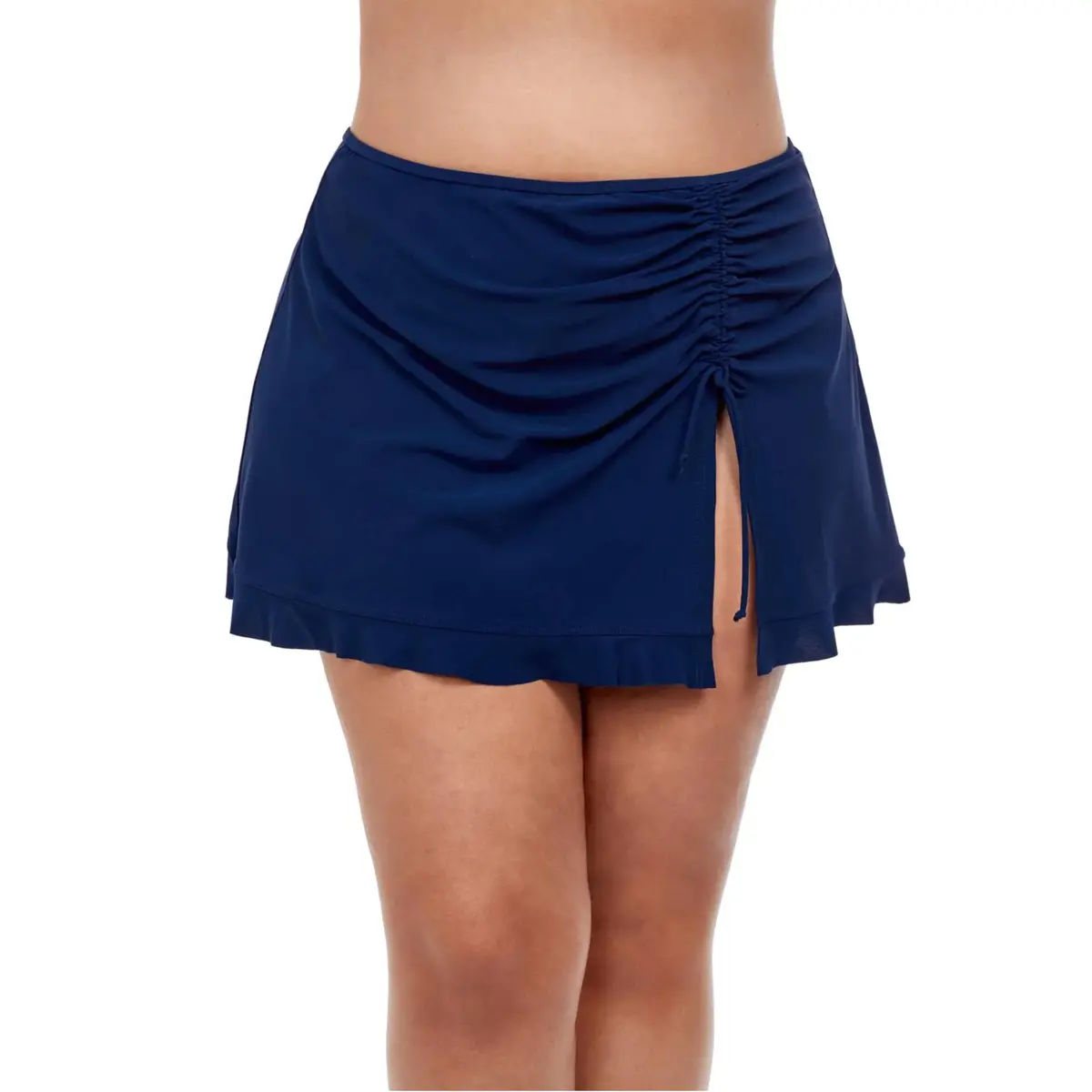 Profile By Gottex Women's Plus Tutti Frutti Shirred Side Slit Ruffle Trim Skirted Swim Bottom 1