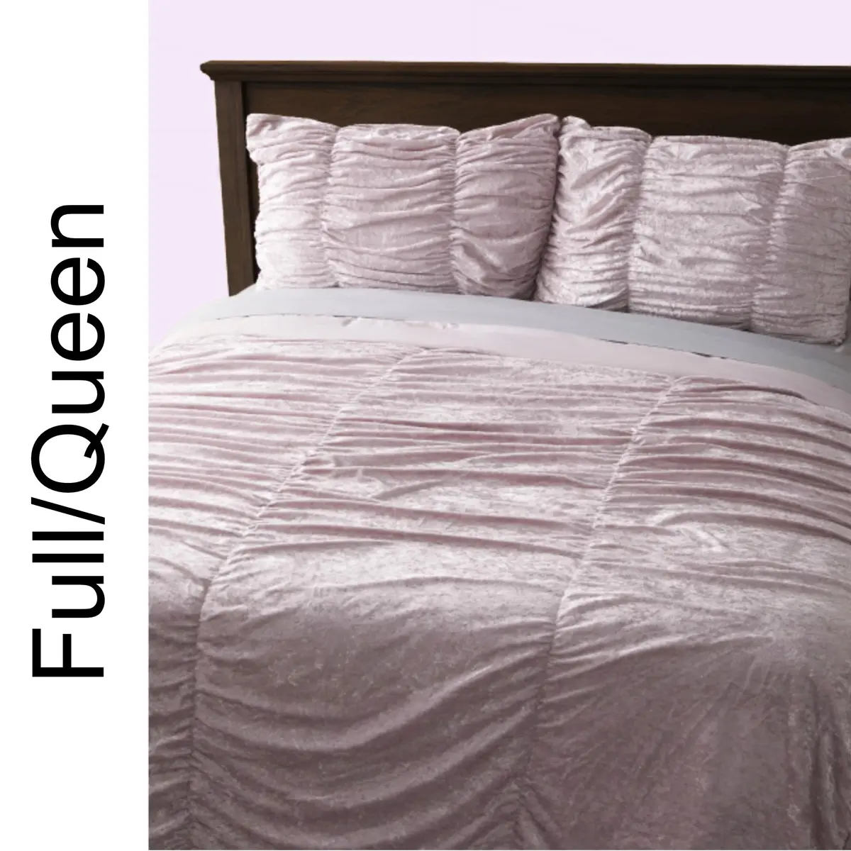 Rachel Zoe 3-Pc Soft Crushed Velvet Duvet Cover Full/Queen Set 1