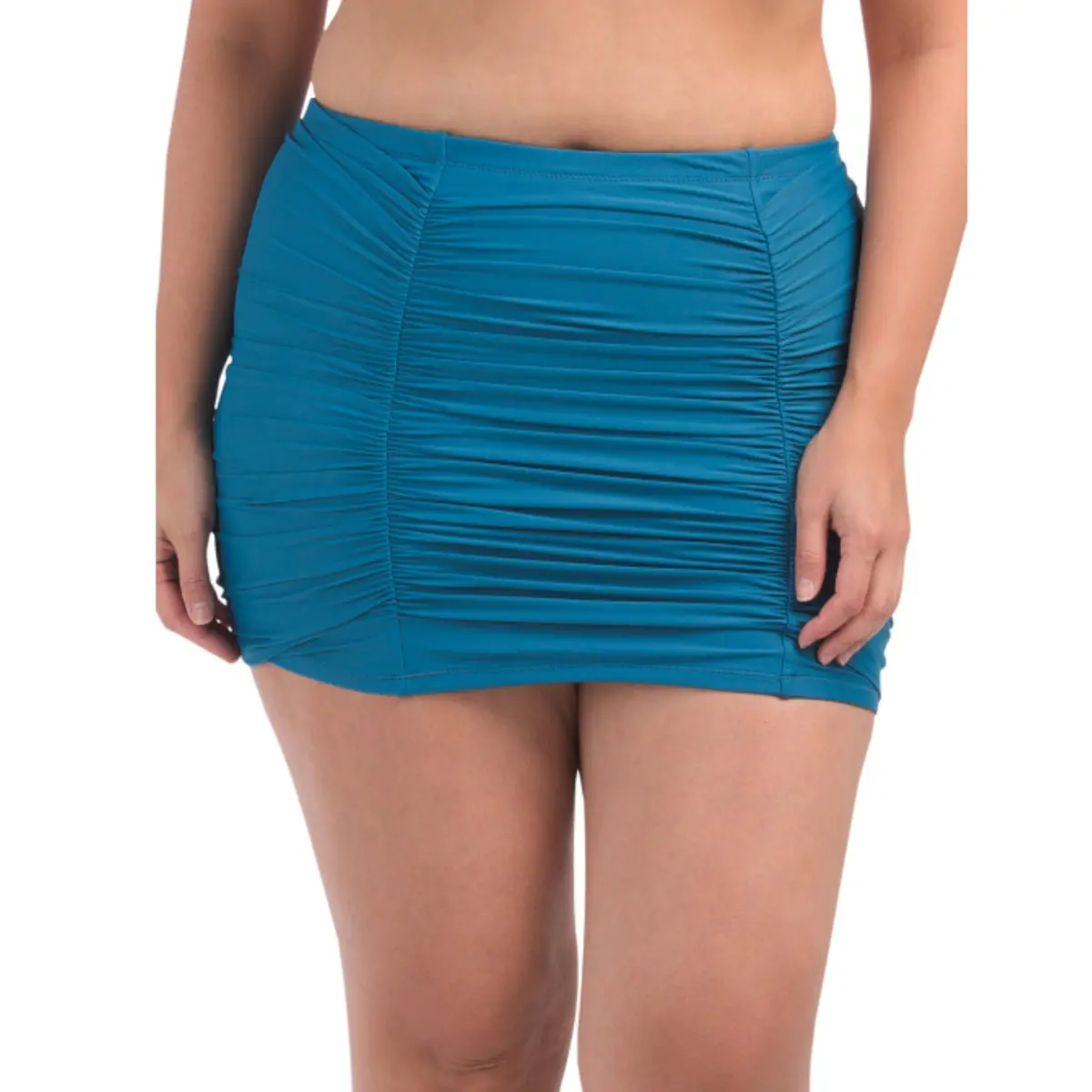 Raisins Curve Women's Plus Calina Solids Costa Skirt Swim Bottom 1